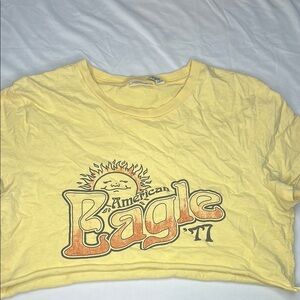 American Eagle Yellow Graphic Tee